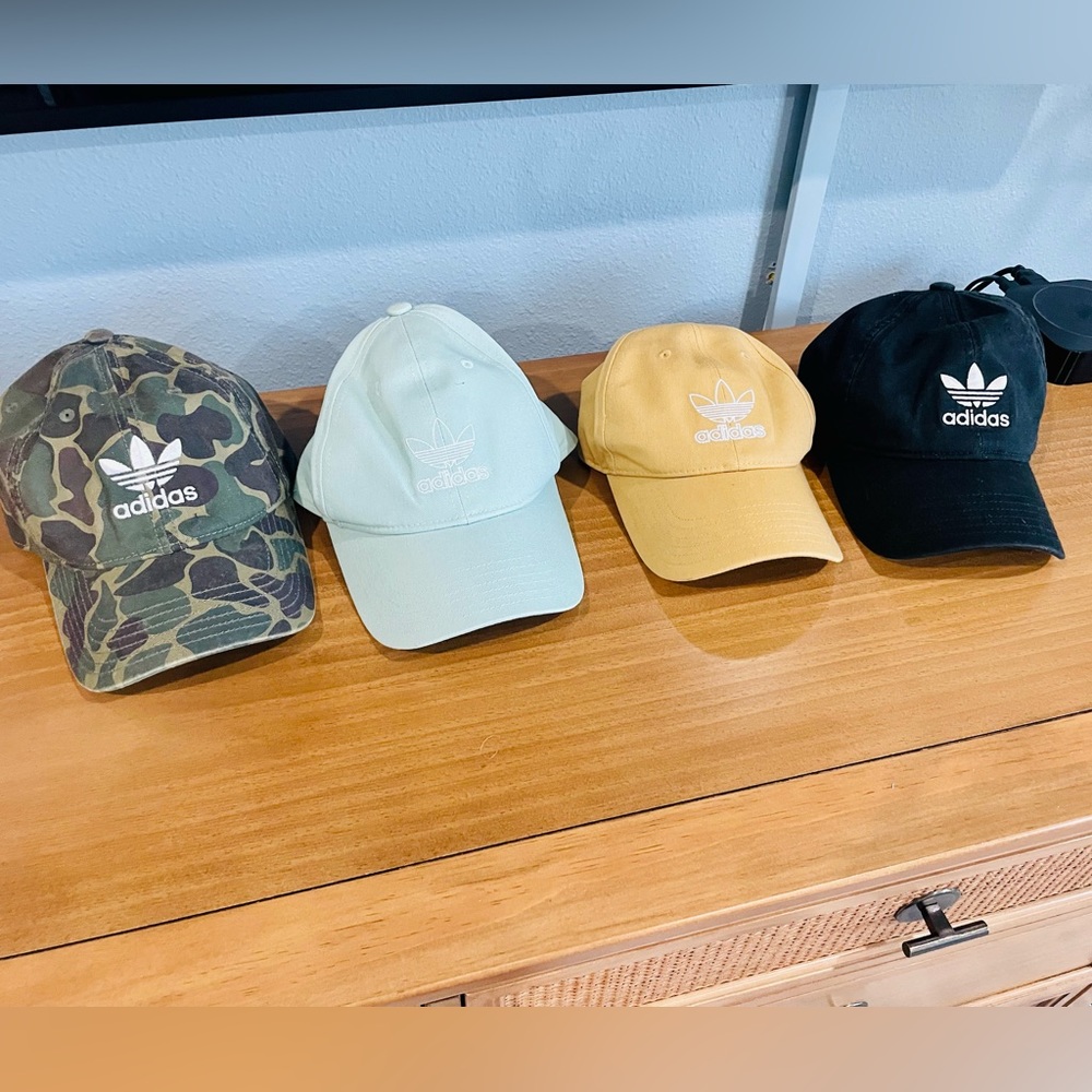 Set of 4 women’s adidas baseball hats